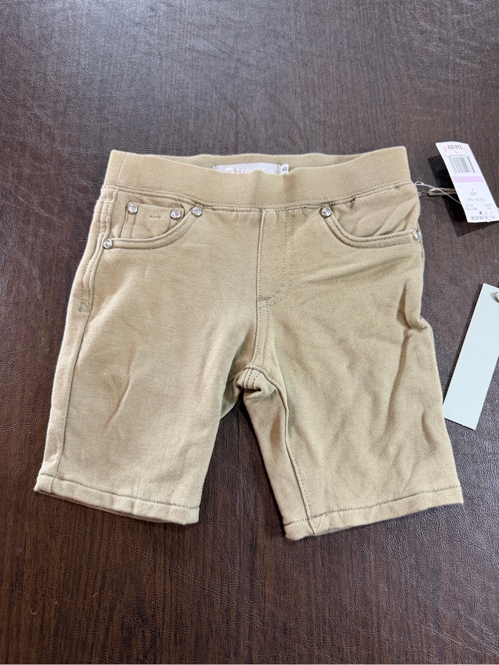 Tractr Toddler Stretch Knit Shorts in Tan Sz 6 NWT